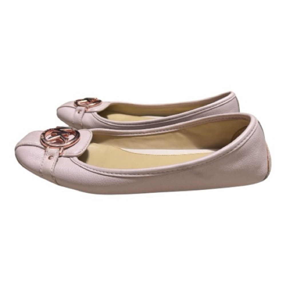 MICHAEL KORS Women's Leather Fulton Studded Logo Moccasin, Rose Gold, Sz 6.5 - Picture 4 of 8